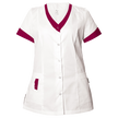 Tunică medicală pentru femei ALEGRA ALB/BURDEAUX — bultex99.com Tunică medicală pentru femei ALEGRA ALB/BURDEAUX