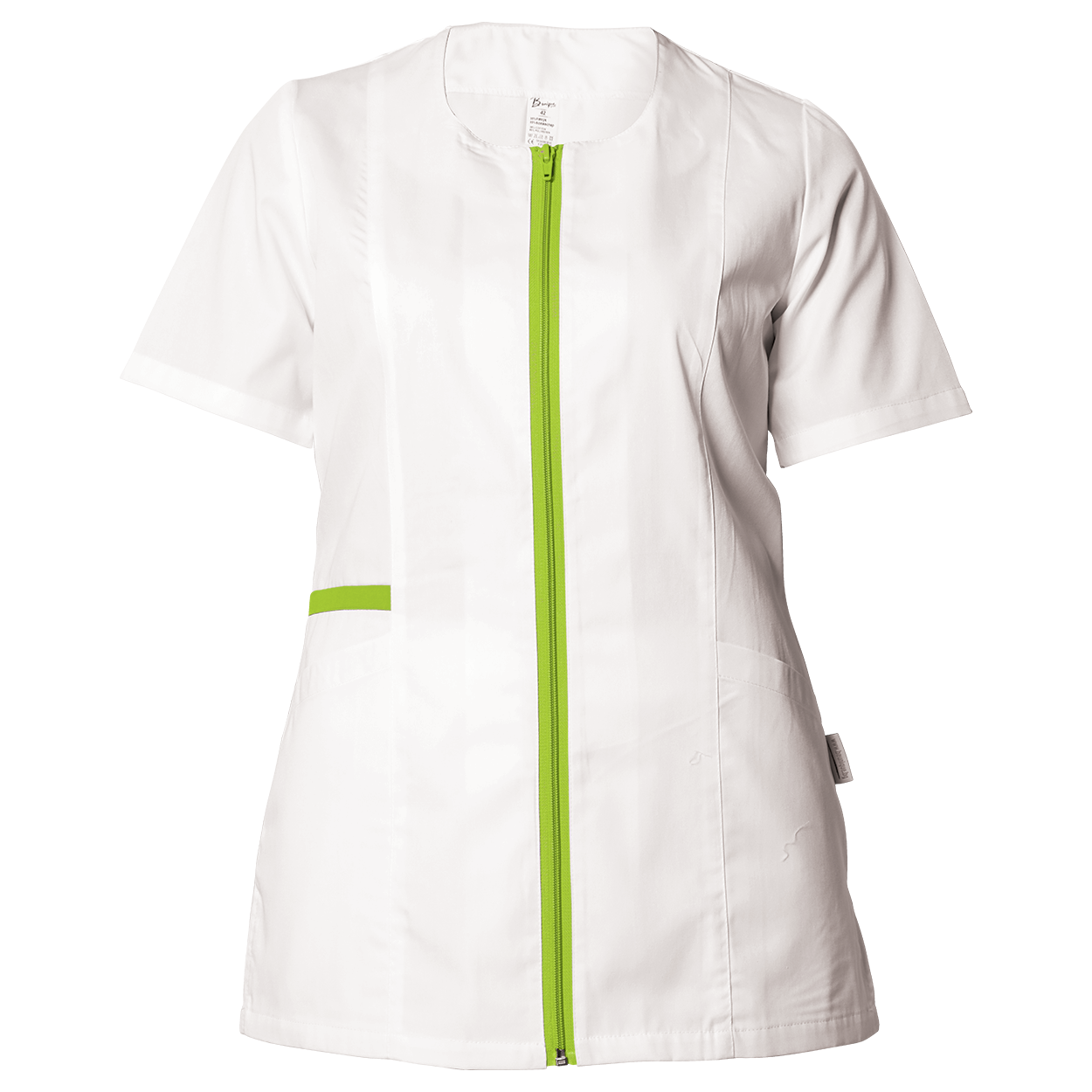 Дамска медицинска туника ZAIRA WHITE/LIGHT GREEN — bultex99.com Дамска медицинска туника ZAIRA WHITE/LIGHT GREEN