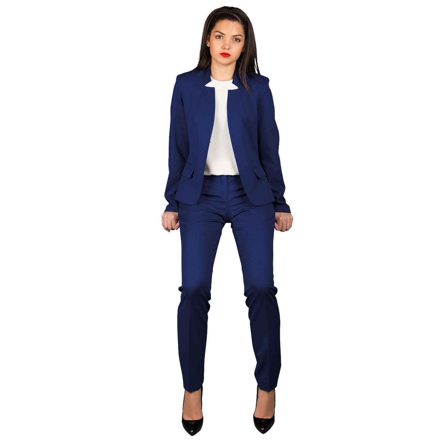 Lady's suit trousers KARINA ROYAL BLUE - 2 — bultex99.com Lady's suit trousers KARINA ROYAL BLUE - 2