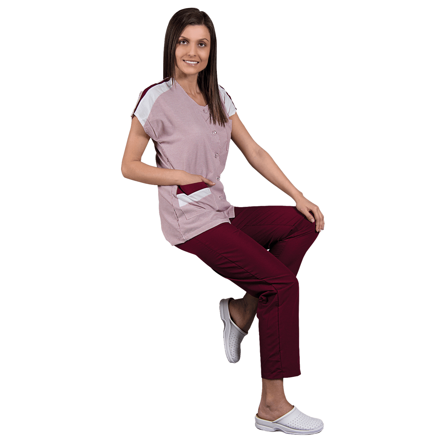 Lady's work tunic ZEBRA BORDEAUX - 2 — bultex99.com Lady's work tunic ZEBRA BORDEAUX - 2