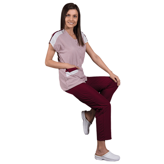 Lady's work tunic ZEBRA BORDEAUX - 2 — bultex99.com Lady's work tunic ZEBRA BORDEAUX - 2