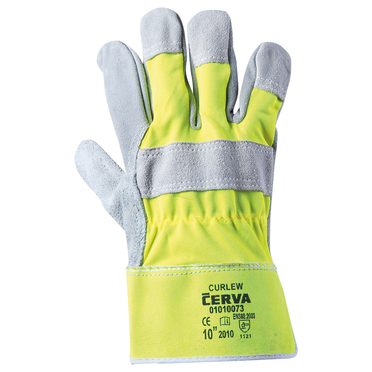 Leather and textile gloves CURLEW HV YELLOW — bultex99.com Leather and textile gloves CURLEW HV YELLOW