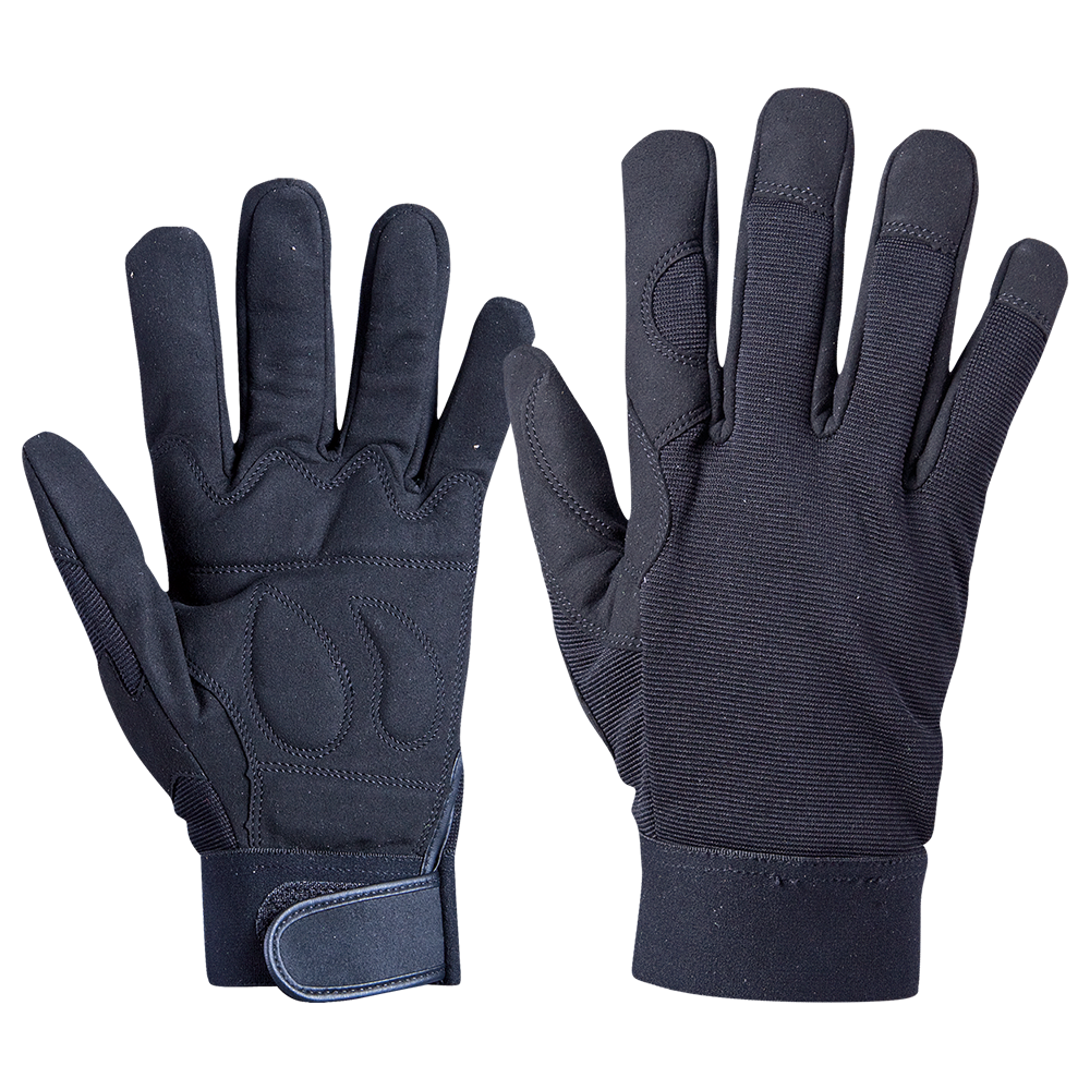 Leatherette and textile gloves BLACK ART — bultex99.com Leatherette and textile gloves BLACK ART