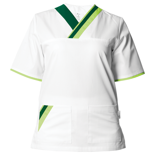 Tunică medicală MARCEL ALB/VERDE — bultex99.com Tunică medicală MARCEL ALB/VERDE