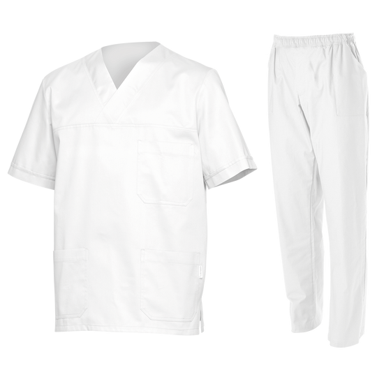 Medical tunic with pants M3 WHITE - 1 — bultex99.com Medical tunic with pants M3 WHITE - 1