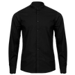Men's mandarin collar shirt VELILLA BLACK - 1 — bultex99.com Men's mandarin collar shirt VELILLA BLACK - 1