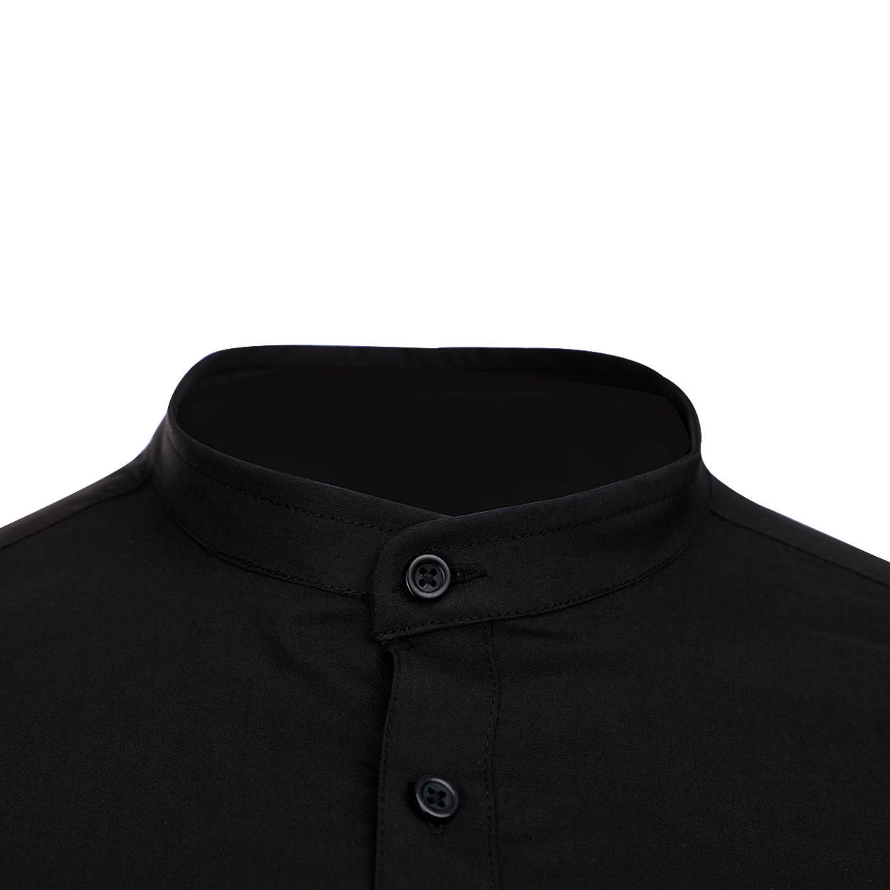 Men's mandarin collar shirt VELILLA BLACK - 5 — bultex99.com Men's mandarin collar shirt VELILLA BLACK - 5