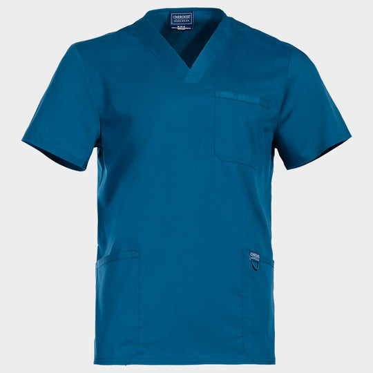 Men's medical tunic CHEROKEE V-NECK CARIBBEAN BLUE WWE670 - 1 — bultex99.com Men's medical tunic CHEROKEE V-NECK CARIBBEAN BLUE WWE670 - 1