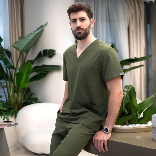 Мъжка медицинска туника NOBBY GREEN - 2 — bultex99.com Мъжка медицинска туника NOBBY GREEN - 2
