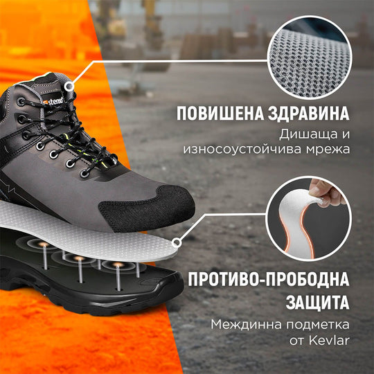 Safety shoes RULER S3S SR GREY/GREEN - 2 — bultex99.com Safety shoes RULER S3S SR GREY/GREEN - 2