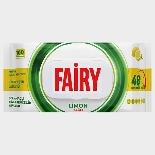 Мокри кърпи за повърхности FAIRY LEMON100 бр. - 1 — bultex99.com Мокри кърпи за повърхности FAIRY LEMON100 бр. - 1