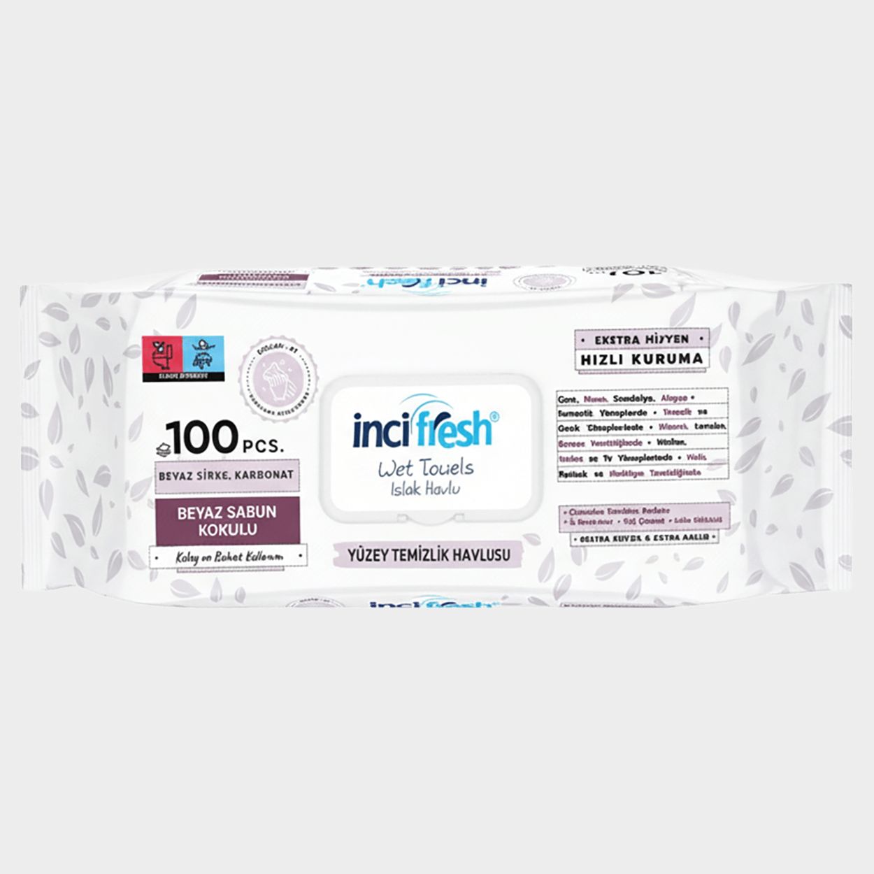 Мокри кърпи за повърхности INCI FRESH 100 бр. - 2 — bultex99.com Мокри кърпи за повърхности INCI FRESH 100 бр. - 2