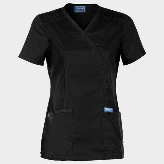 Women's medical tunic CHEROKEE WRAP BLACK WWE610 - 1 — bultex99.com Women's medical tunic CHEROKEE WRAP BLACK WWE610 - 1