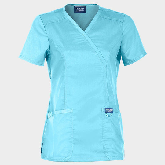 Women's medical tunic CHEROKEE WRAP TURQUOISE WWE610 - 1 — bultex99.com Women's medical tunic CHEROKEE WRAP TURQUOISE WWE610 - 1