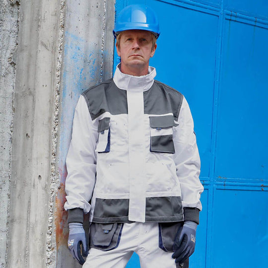 Jachetă de lucru KASTOR ALB - 2 — bultex99.com Jachetă de lucru KASTOR ALB - 2