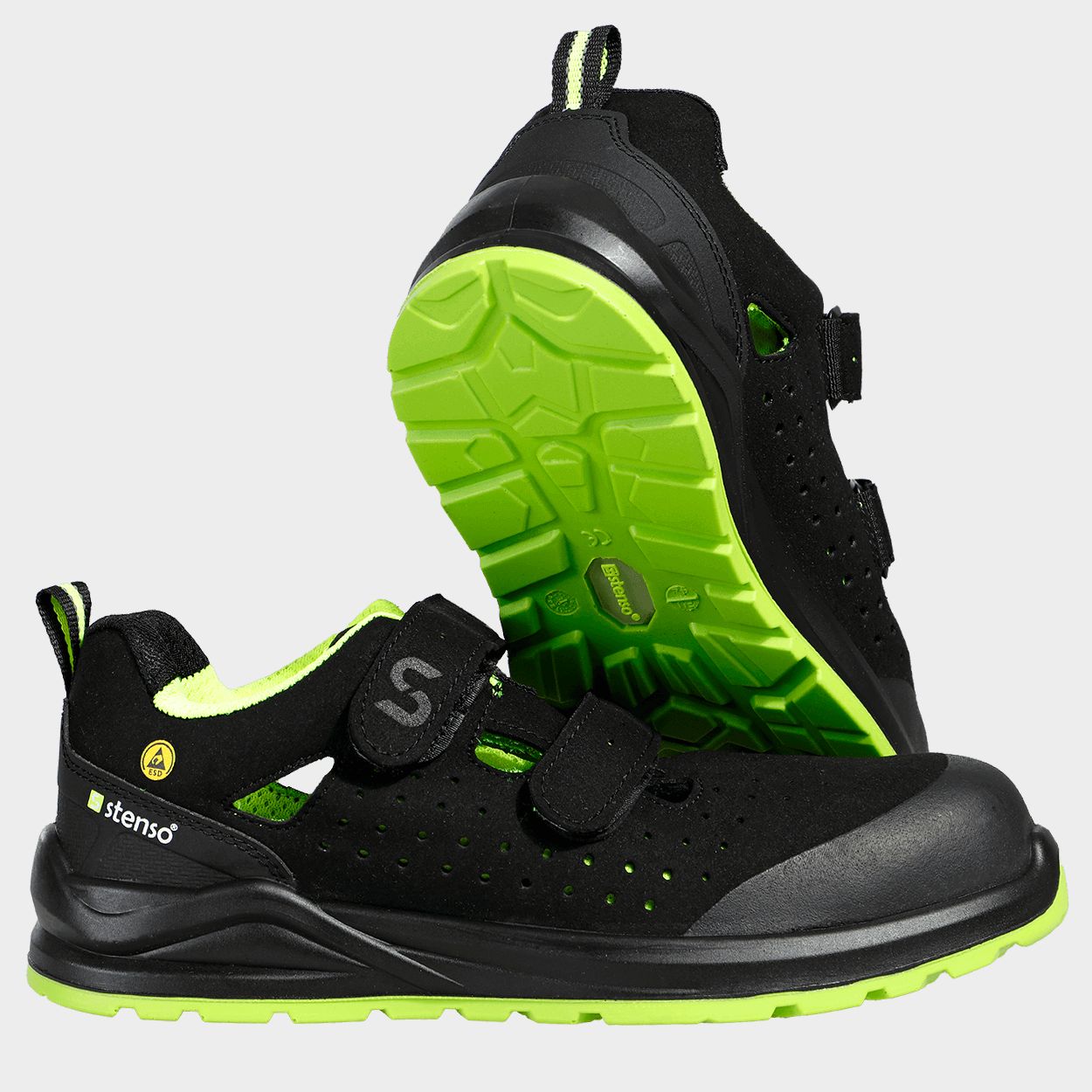 Work sandals JETT S1PS ESD BLACK/GREEN - 6 — bultex99.com Work sandals JETT S1PS ESD BLACK/GREEN - 6