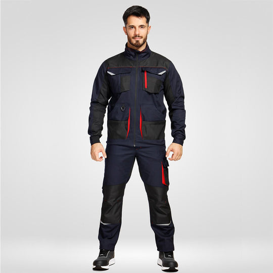 Work trousers KASTOR STRETCH DARK BLUE/RED - 2 — bultex99.com Work trousers KASTOR STRETCH DARK BLUE/RED - 2