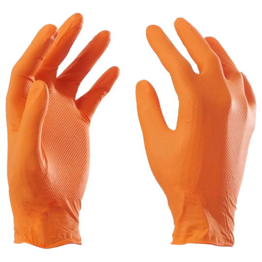Нитрилни ръкавици без пудра PAYPER NITRO-DIAMOND, 8.4 гр. ORANGE