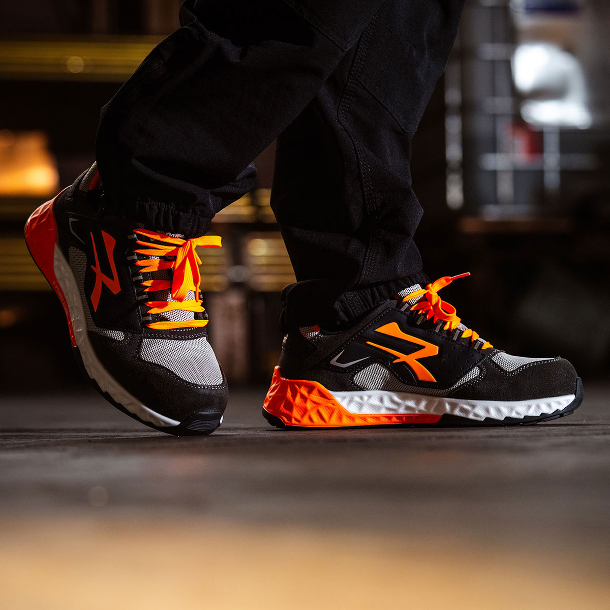Работни обувки U-POWER JAIME ESD S1PS HI HRO FO SR DARK GREY/ORANGE