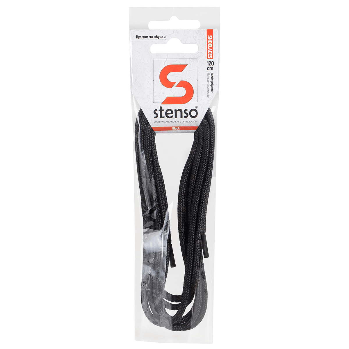 Връзки за обувки STENSO BLACK 120см