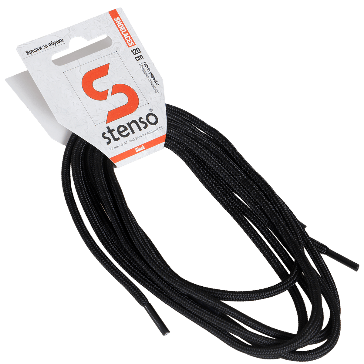 Връзки за обувки STENSO BLACK 120см
