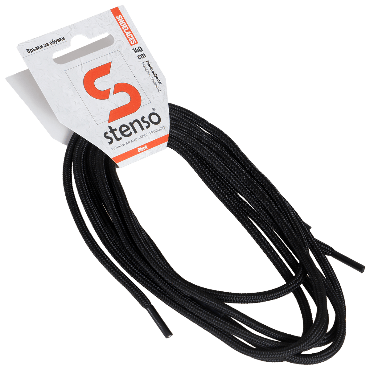 Връзки за обувки STENSO BLACK 140см