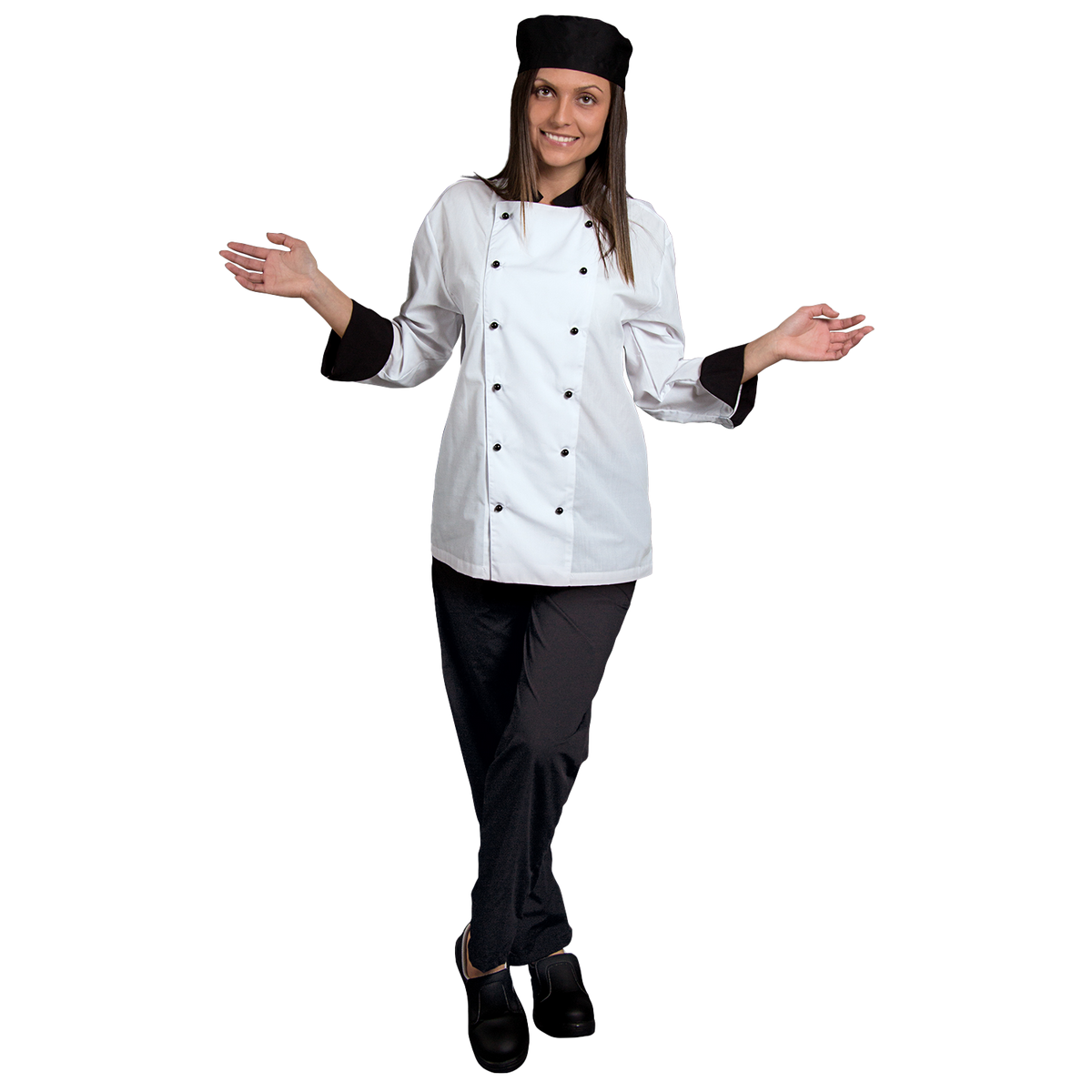 Chef's tunic NAPOLI WHITE/BLACK - 2