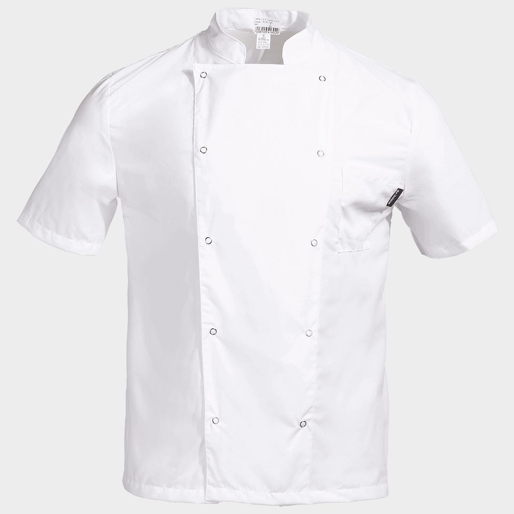 Chef's tunic whit short sleeves NAPOLI 2.0 WHITE - 1
