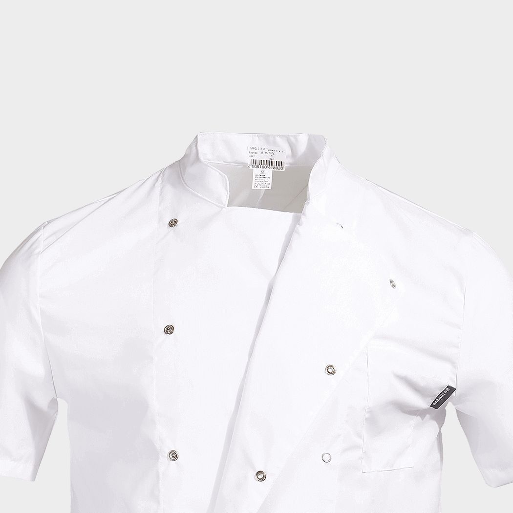 Chef's tunic whit short sleeves NAPOLI 2.0 WHITE - 6