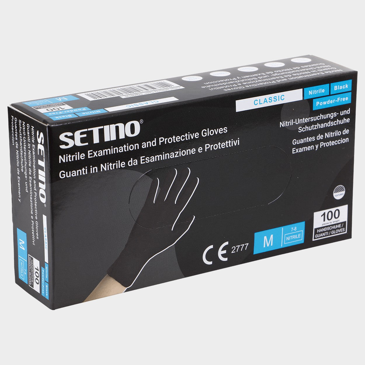 Еднократни ръкавици от нитрил SETINO NITRILE BLACK - 1