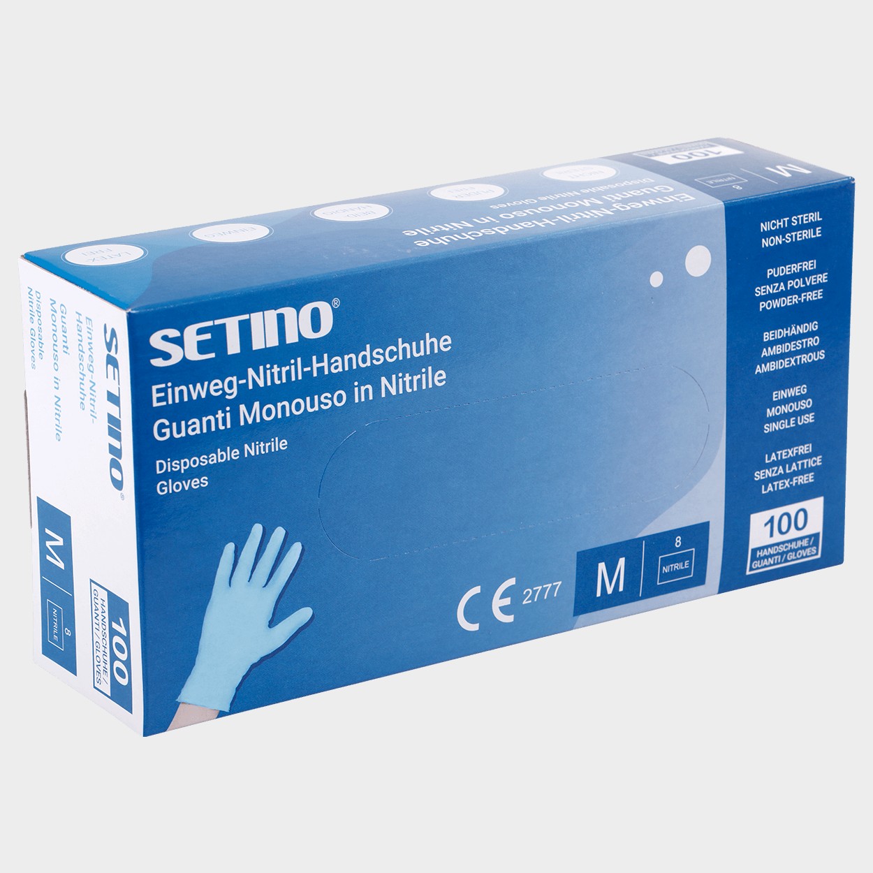 Еднократни ръкавици от нитрил SETINO NITRILE BLUE PREMIUM - 1