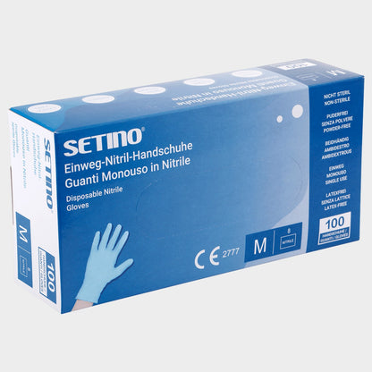 Еднократни ръкавици от нитрил SETINO NITRILE BLUE PREMIUM - 1
