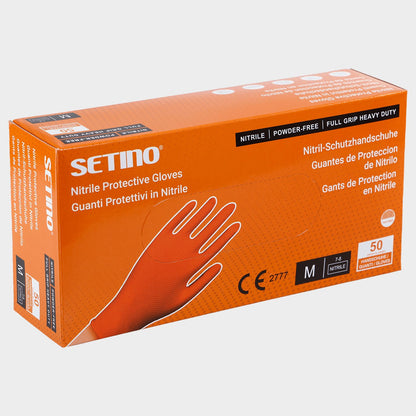 Еднократни ръкавици от нитрил SETINO NITRILE ORANGE - 1