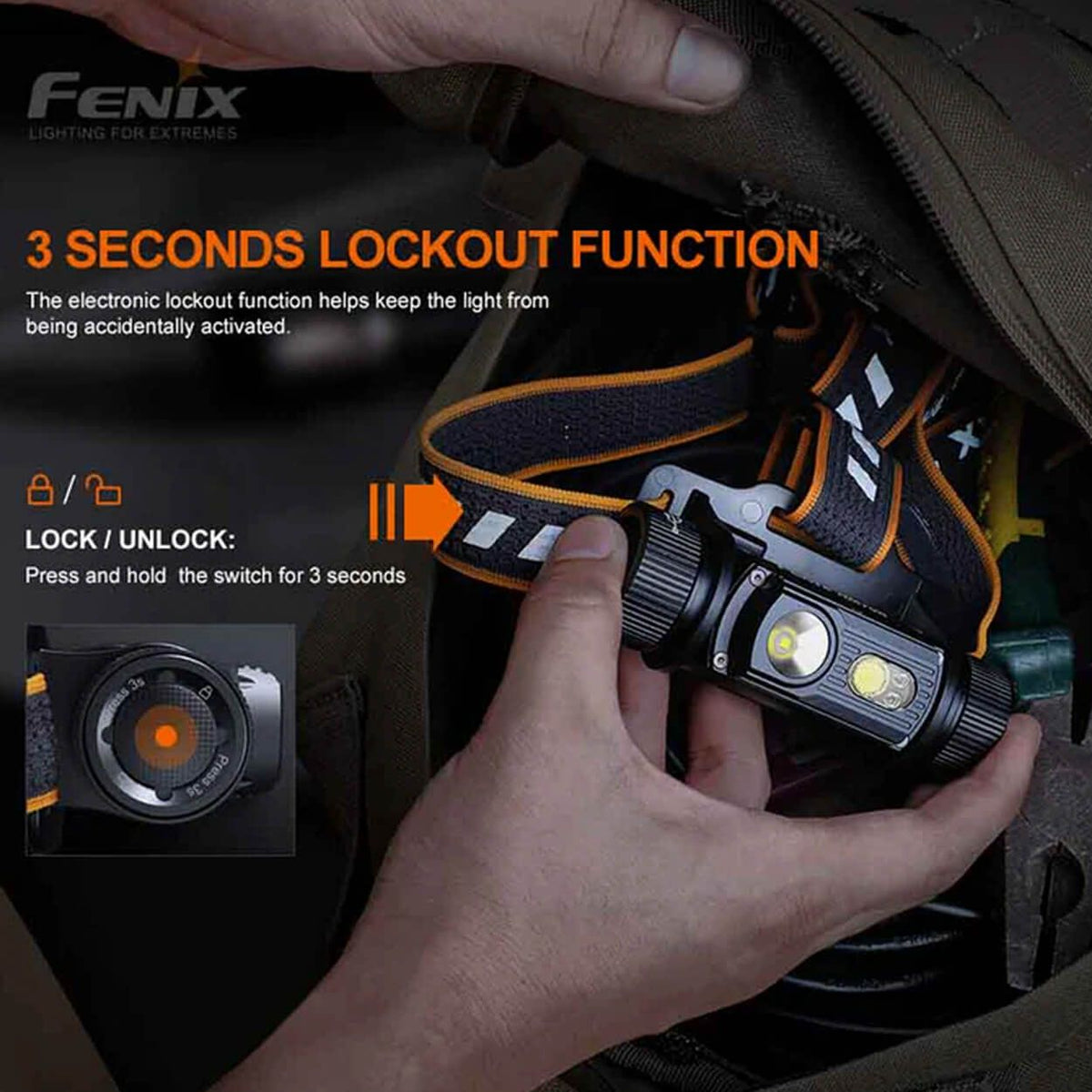 Lanternă frontală FENIX HM70R LED - 2