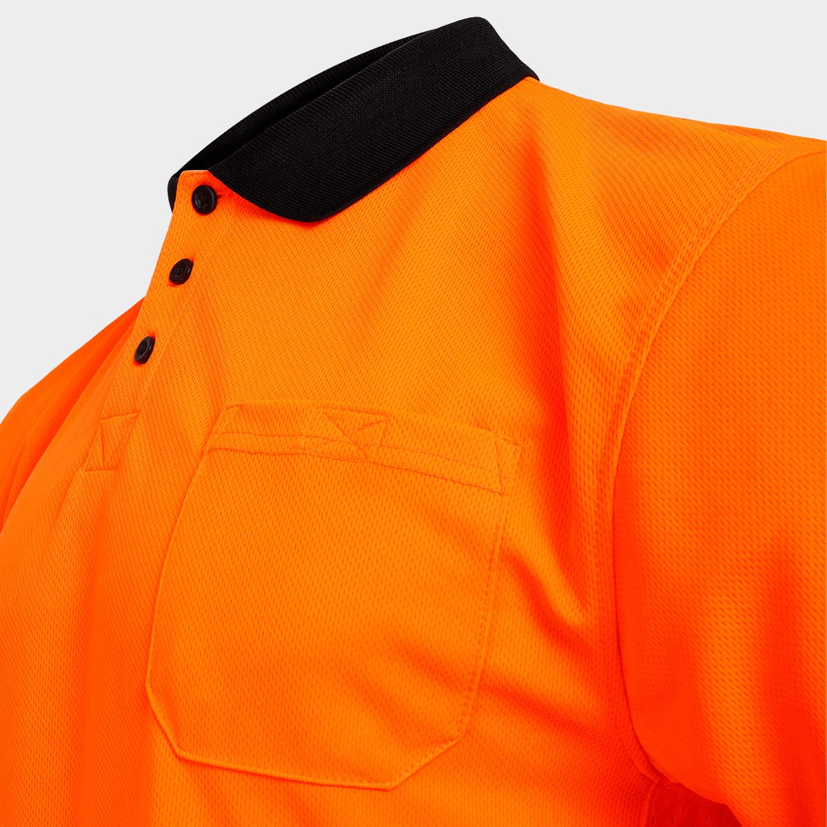 Сигнална тениска с яка PRISMA HV ORANGE/BLACK - 6