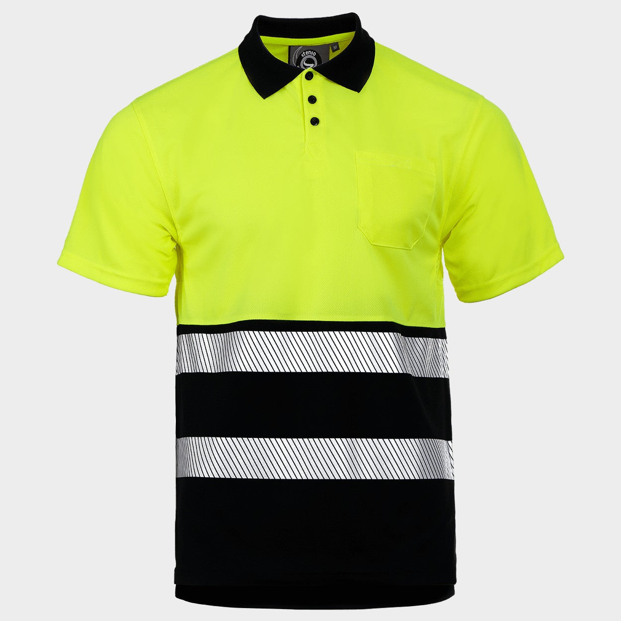 Сигнална тениска с яка PRISMA HV YELLOW/BLACK - 1