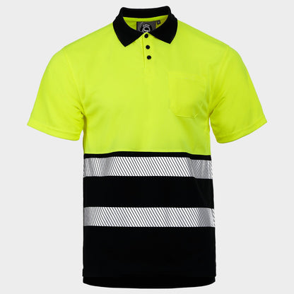 Сигнална тениска с яка PRISMA HV YELLOW/BLACK - 1