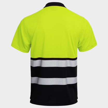 Сигнална тениска с яка PRISMA HV YELLOW/BLACK - 3