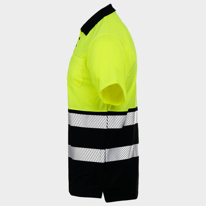 Сигнална тениска с яка PRISMA HV YELLOW/BLACK - 4