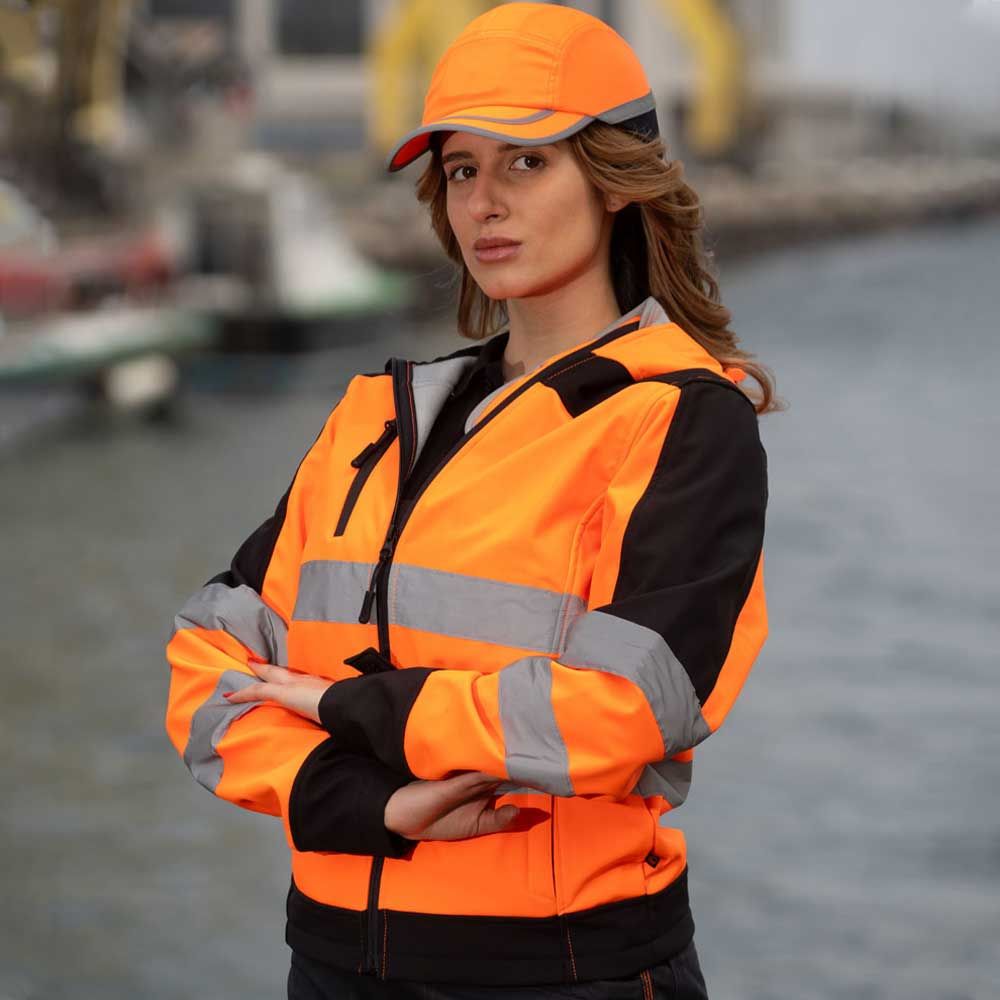 High visibility softshell jacket NOBEL 2.0 ORANGE - 2