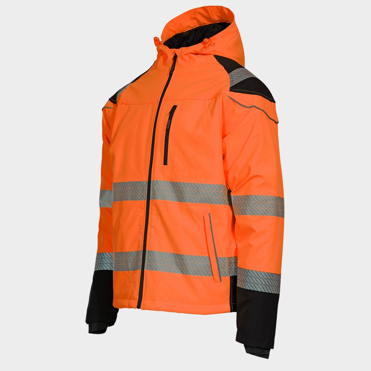 High visibility softshell jacket PRISMA HV ORANGE - 4
