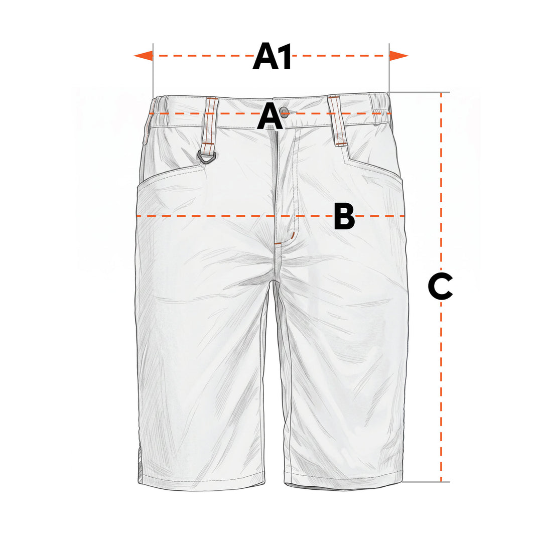 Work shorts KASTOR WHITE