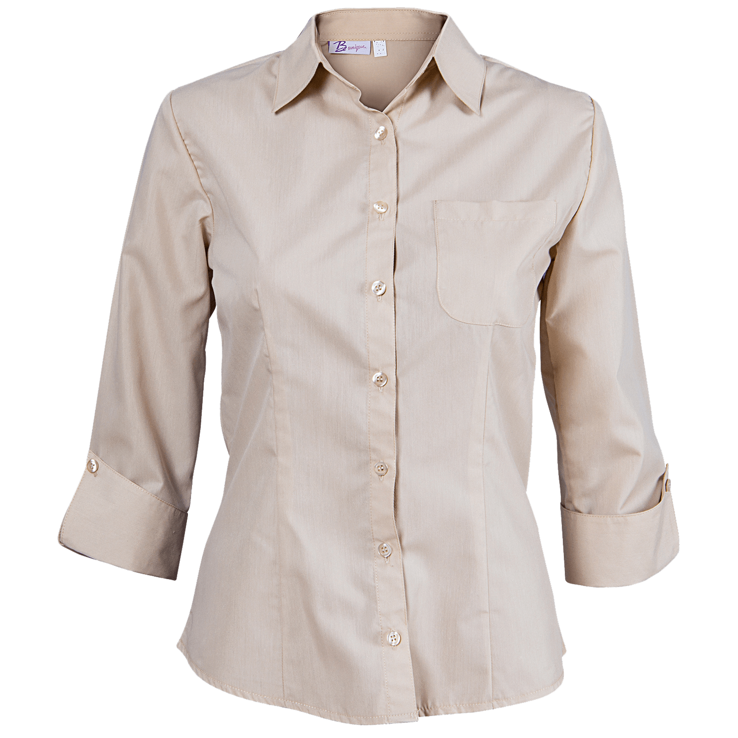 Lady's 3/4 sleeve shirt CAMISA BEIGE
