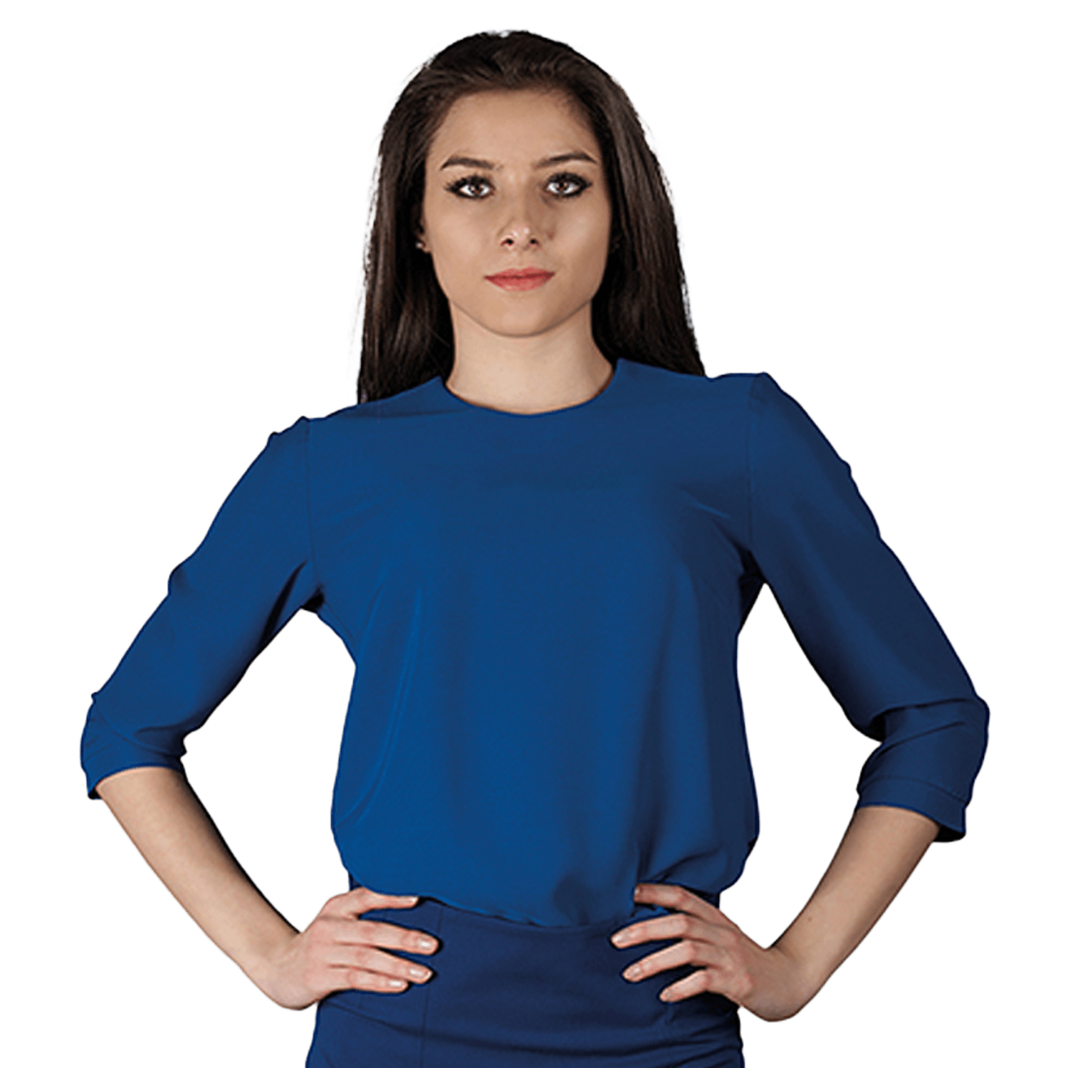 Lady's blouse IVON ROYAL BLUE - 1