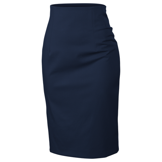 Lady's high waist skirt TEA NAVY