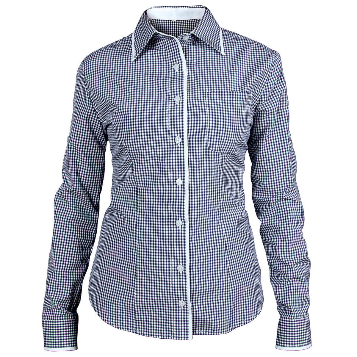 Lady's long sleeve shirt FLORIS BLUE