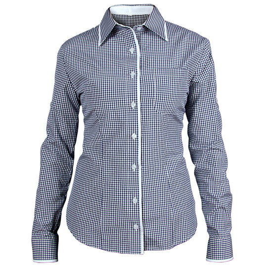 Lady's long sleeve shirt FLORIS BLUE