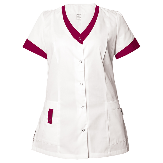 Дамска медицинска туника ALEGRA WHITE/BORDEAUX