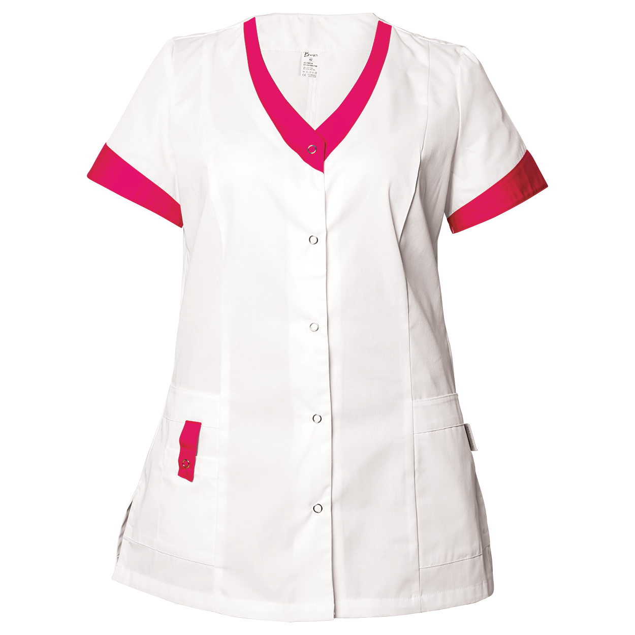 Tunică medicală pentru femei ALEGRA ALB/ROZ ÎNCHIS