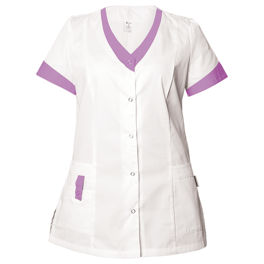Дамска медицинска туника ALEGRA WHITE/PURPLE